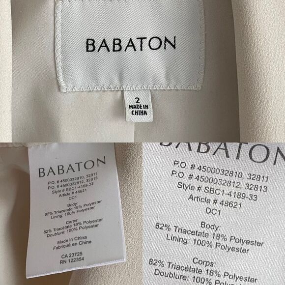 ARITZIA Babaton Dominik Cream Open Blazer Cream 2 - Picture 7 of 7